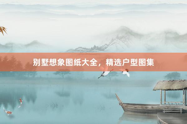 别墅想象图纸大全，精选户型图集